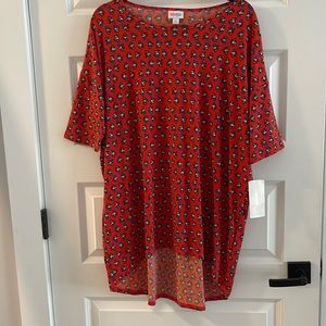 LuLaRoe Disney Donald Duck Patterned Top